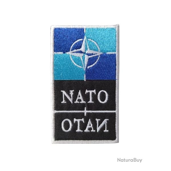 Patch NATO - OTAN - Vertical - velcro - Livraison gratuite