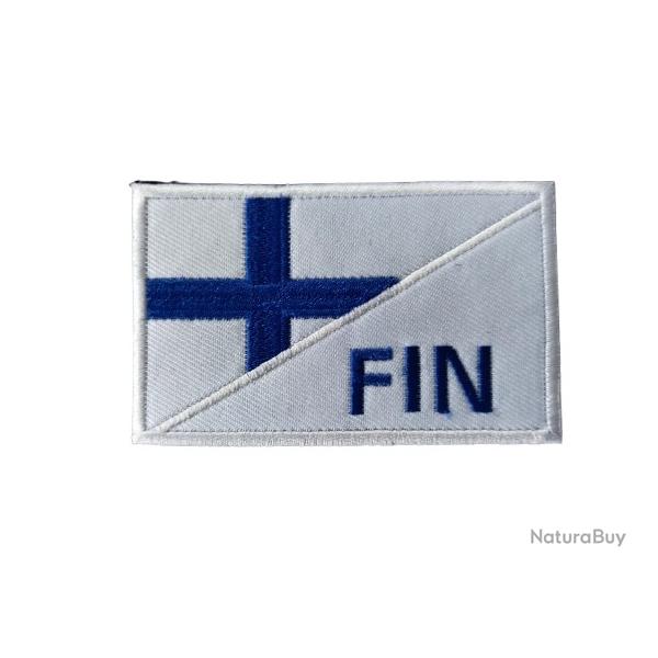 Patch Drapeau - Finlande - FIN - velcro - Livraison gratuite