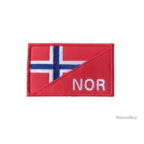 Patch Drapeau - Norv�ge - NOR - velcro - Livraison gratuite