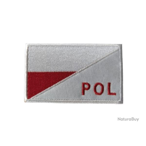 Patch Drapeau - Pologne - POL - velcro - Livraison gratuite