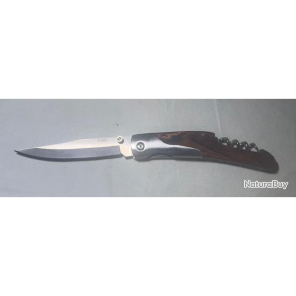Couteau pliant TUNET avec tire-bouchon