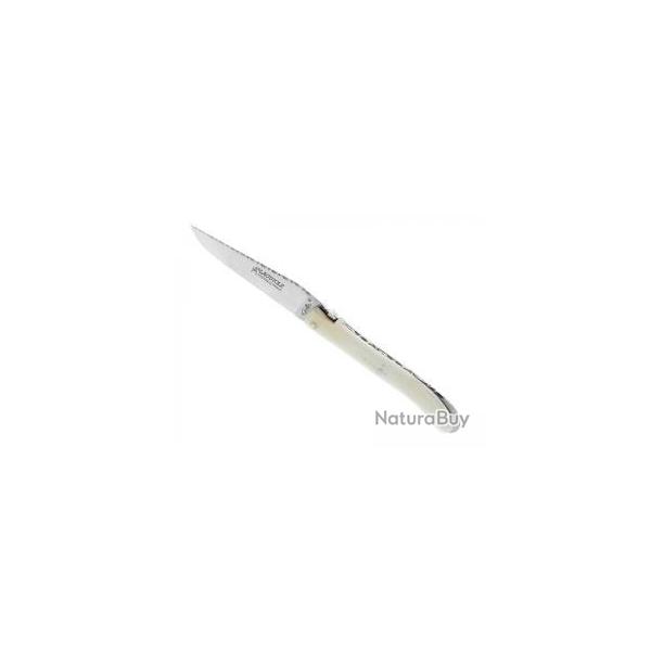 Couteau Laguiole GILLES� NATURE lame mate � cran acier 14C28N manche os 12cm +pochette