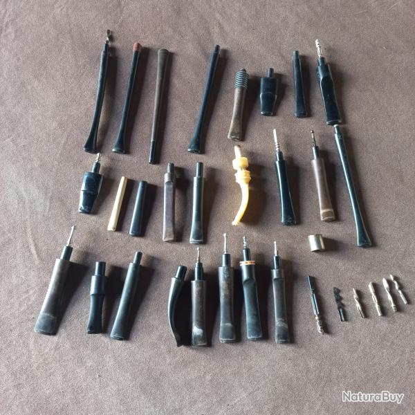 tr�s beau lot d'ancien embout pour pipe     25 embouts de tous type