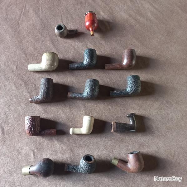 tr�s beau lot d'ancien embout foyer pour pipe