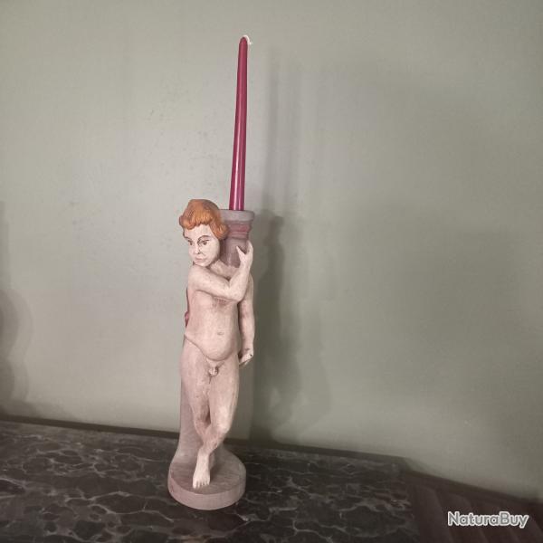 ch�rubin en bois sculpt� XX�me