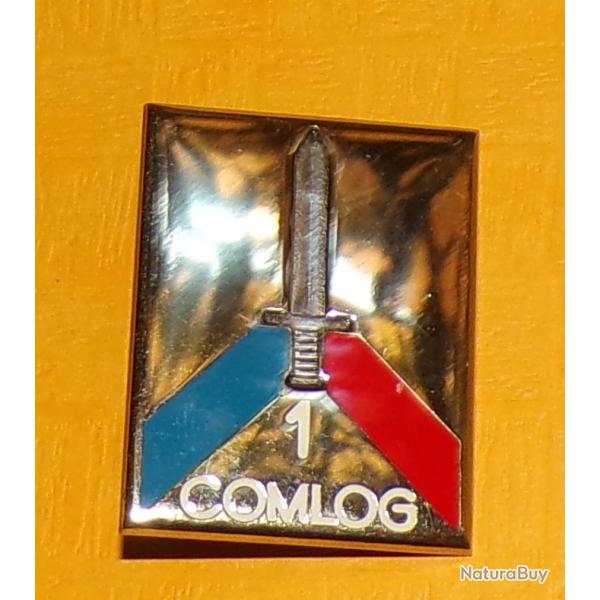 1� Commandement Logistique Op�rationnel , rectangle dor� charg� d'une �p�e et 2 bandes rouge et bleu