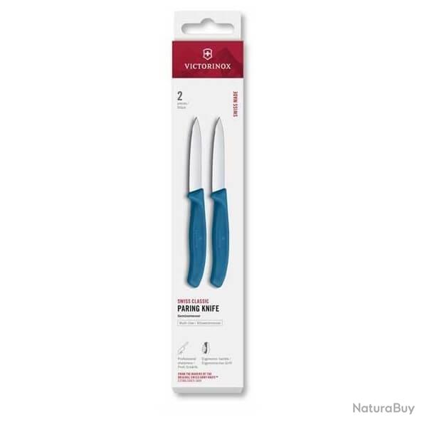 6.7602.2C1 Set 2 couteaux office Victorinox SwissClassic bleu 8cm