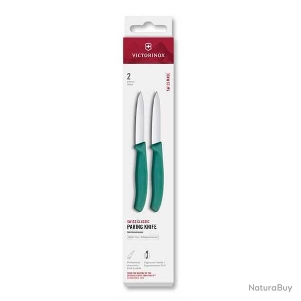 6.7604.2C1 Set 2 couteaux office Victorinox SwissClassic vert 8cm