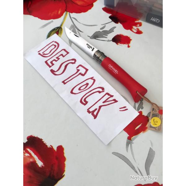 Couteau opinel rouge ��le baroudeur ��