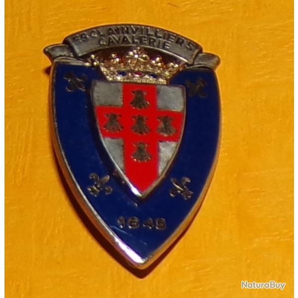 3� R�giment de Cuirassiers, dos lisse, anneaux ,ESCLAINVILLIERS CAVALERIE, �cu bleu aux fleurs de ly