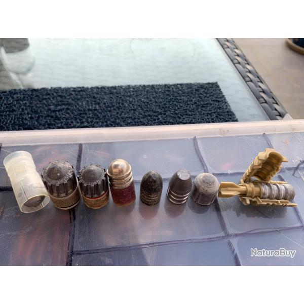 Collection de 8 ogives de chasse