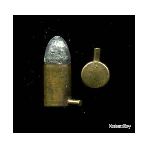 9 mm � broche -  balle plomb - marquage : G en relief