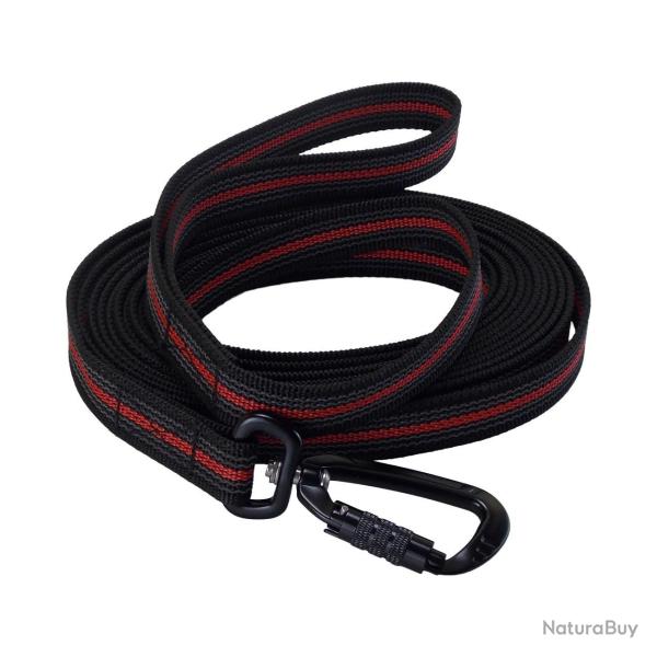 Longe Gomme - mousqueton alu de s�curit� - 20 mm Noir/rouge 10 m