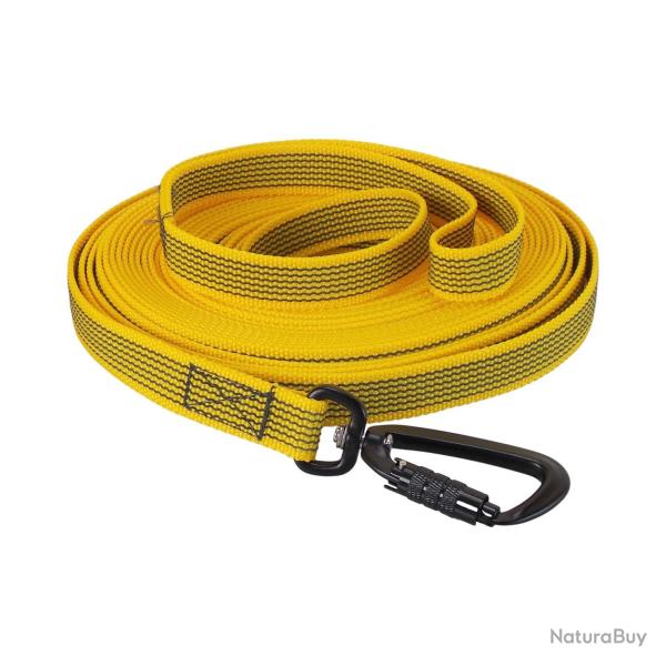 Longe Gomme Twist-Lock mousqueton alu de s�curit� - Jokidog Jaune 10 m