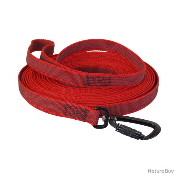 Longe Gomme Twist-Lock mousqueton alu de s�curit� - Jokidog rouge 10 m