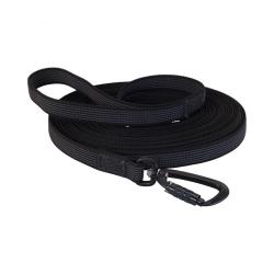 Longe Gomme Twist-Lock mousqueton alu de s&eacute;curit&eacute; - Jokidog Noir 2 m
