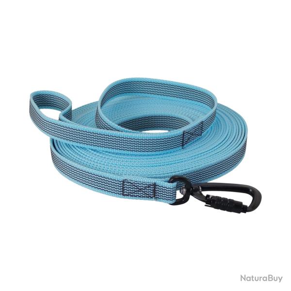 Longe Gomme Twist-Lock mousqueton alu de s�curit� - Jokidog 5 m bleu clair