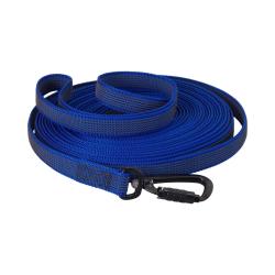 Longe Gomme Twist-Lock mousqueton alu de s&eacute;curit&eacute; - Jokidog 2 m bleu fonc&eacute;