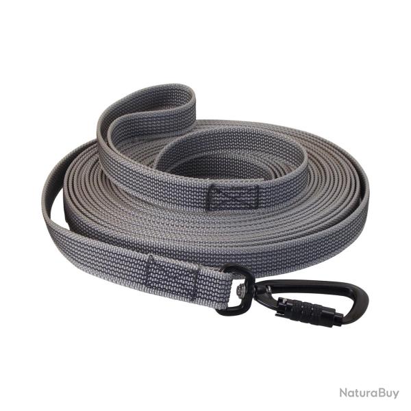 Longe Gomme Twist-Lock mousqueton alu de s�curit� - Jokidog 5 m gris