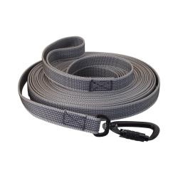 Longe Gomme Twist-Lock mousqueton alu de s&eacute;curit&eacute; - Jokidog 10 m gris