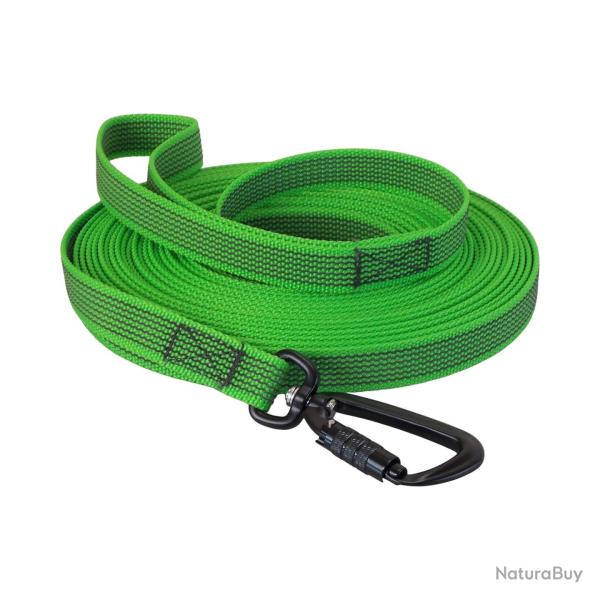 Longe Gomme Twist-Lock mousqueton alu de s�curit� - Jokidog 10 m Vert
