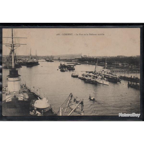 CPA - Marine Militaire - LORIENT - Le Port et la D�fense mobile N�3795