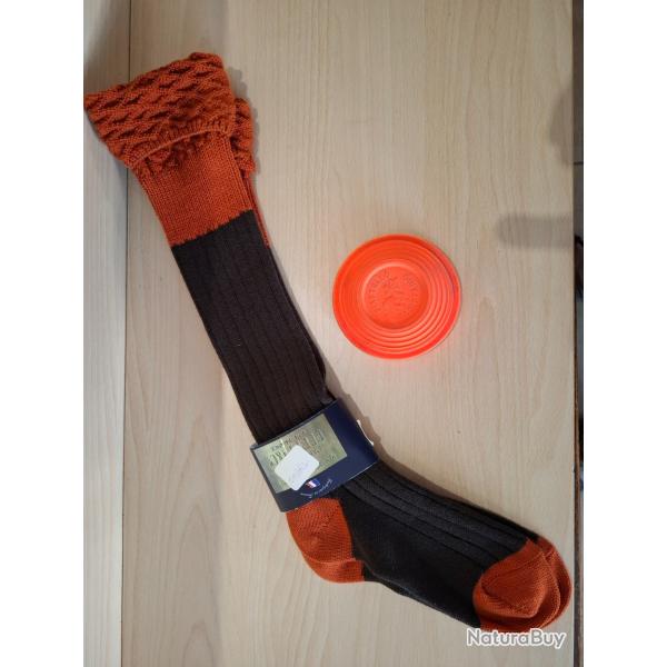 Chaussettes PERRIN - Neuves! Taille: 39/40 Rouille Verte