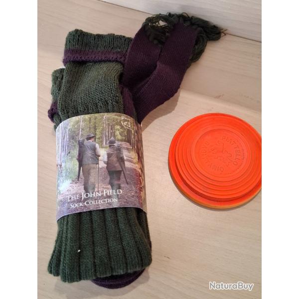 Chaussettes et Garters JOHN FIELD - Neuves! Taille: 37/40 Viollette Verte