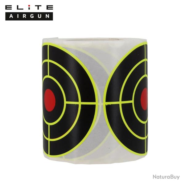 Cible R�active Jaune - Elite Airgun - Diam�tre 7,5 cm (x200)