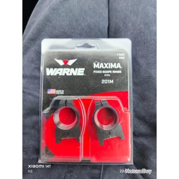 Paire de colliers warne acier 25.4mm