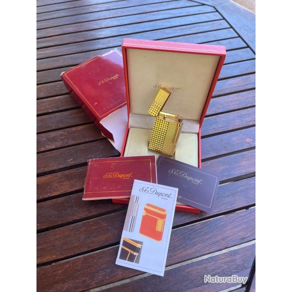Briquet Dupont Ligne 2 grand mod�le plaqu� or