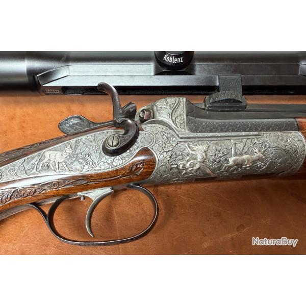 Kipplauf � Chien Ischler Stutzen Ferlach Outschar cal 6,5x57R