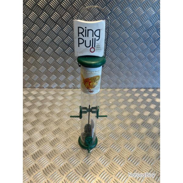 mangeoire oiseaux niger 4 perchoirs tube 360mm 1 litre