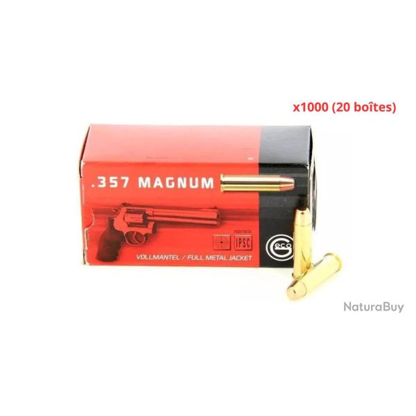 MUNITIONS GECO CALIBRE 357 MAG FMJ 158gr - 10.2g x1000 