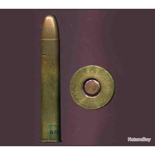 .500 Nitro 3'' - KYNOCH - tui 76 mm - balle cuivre pointe arrondie
