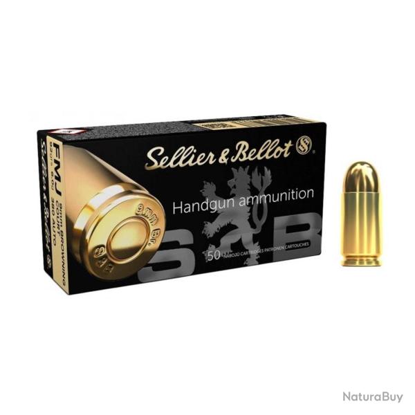 Sellier Bellot 9mm Browning court / 380 Auto 92grs FMJ  x50