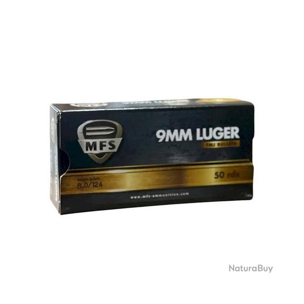 1000 munitions MFS 9X19 FMJ 124GR 