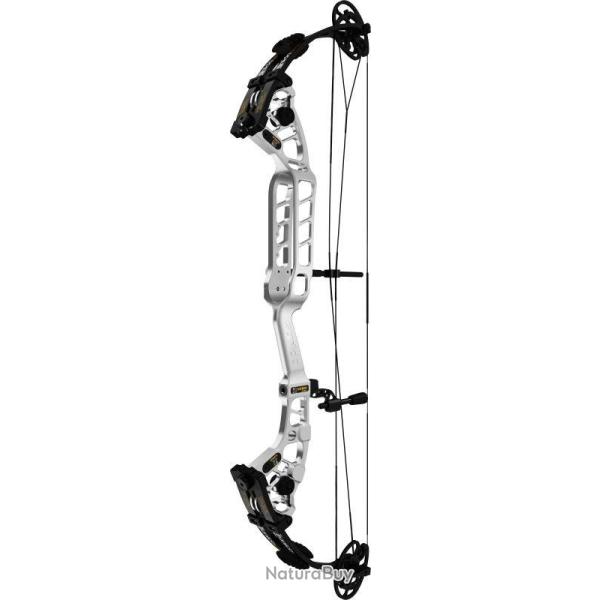 SANLIDA - Arc � Poulies HERO 10 II 37" 50-60 # DROITIER (RH) 28.5"-31.5" ANODIZED SILVER