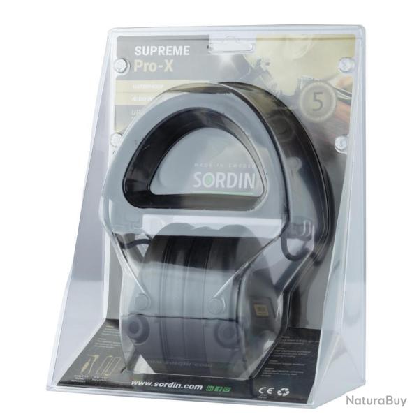 Casque Audio Amplifi� Sordin Supreme Pro X - R�duction de Bruit Active - Son Clair et Puissant - Pro