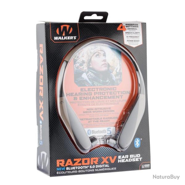 Oreillettes �lectroniques Walkers Razor XV - R�duction de Bruit Active - Son Cristallin - Protection