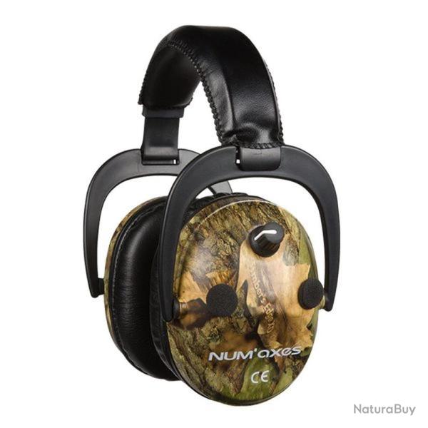 Casque Antibruit lectronique Num Axes - Rduction Active du Bruit - Camo - Protection Auditive Perf