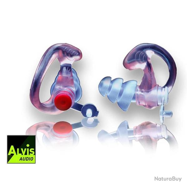 Oreillettes Alvis MK4 - Bouchons Demi-Mesure Progressifs Renforc�s - Protection Auditive Optimale Ta