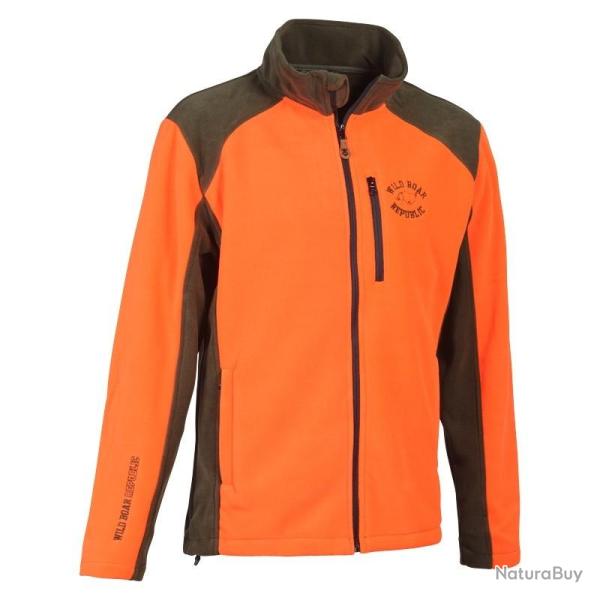 Blouson Polaire Brod� Chasse Sanglier Percussion