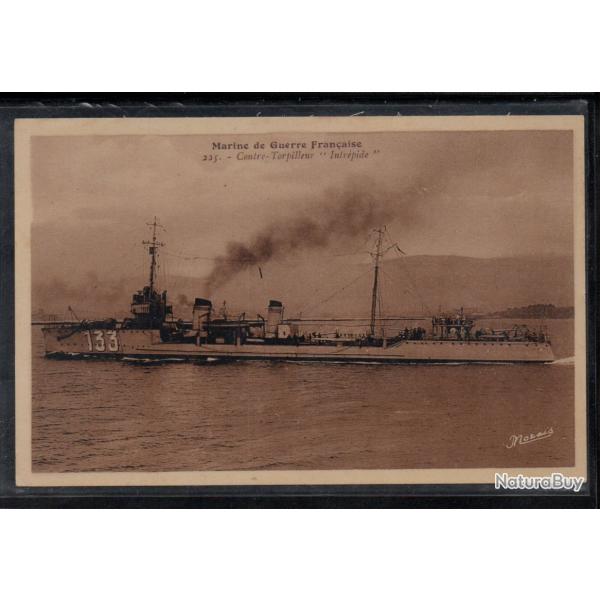 CPA - MARINE DE GUERRE FRAN�AISE -Contre - Torpilleur " Intr�pide " N�3825