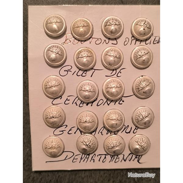 BOUTONS DE GILET DE GENDARMERIE