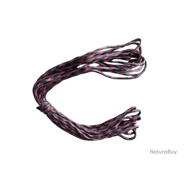 Paracorde - Noir/rouge - 7.5m
