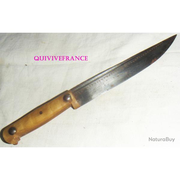 AB3098 - COUTEAU de berger CRETOIS - manche en corne - D�but XXe