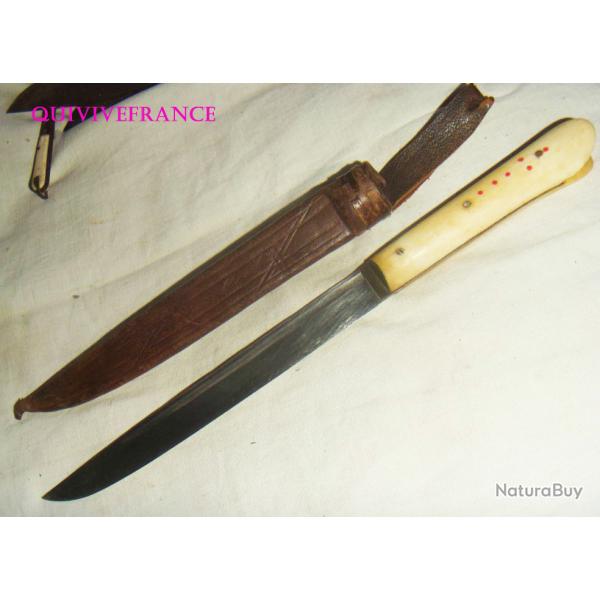 AB3095 - COUTEAU de berger CRETOIS - manche en os - D�but XXe