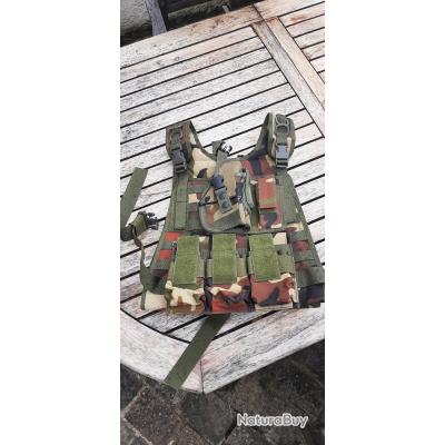 ATAIRSOFT Gilet Tactique Airsoft Molle, Porte Plaque Combat