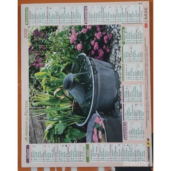 Calendrier Almanach du facteur